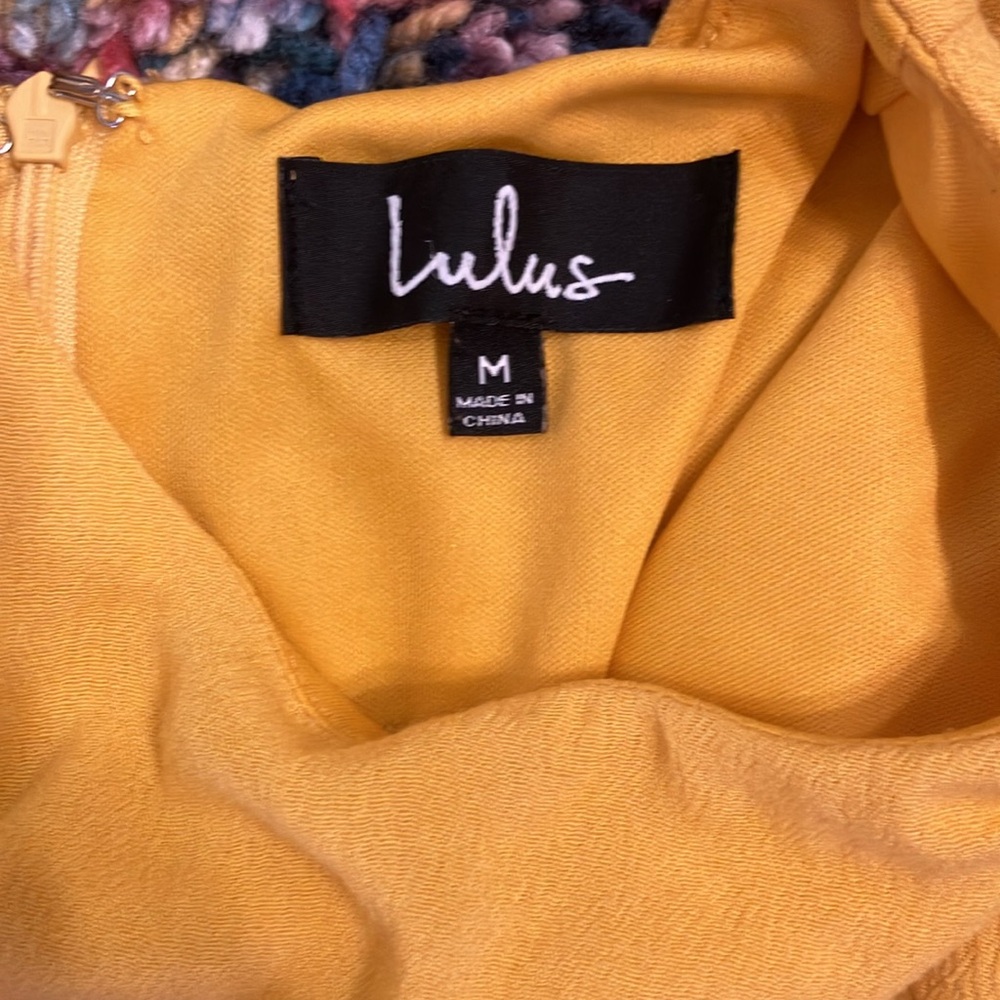 Lulu's Bright Yellow Short Sleeve Ruffle Hem Dress - Picture 4 of 9